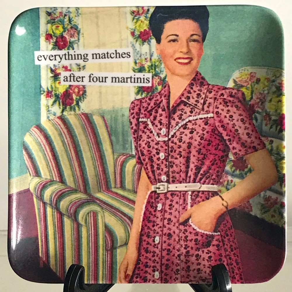 ANNE TAINTOR 100% Melamine Mini Trinket Tray 5.5" - NEW